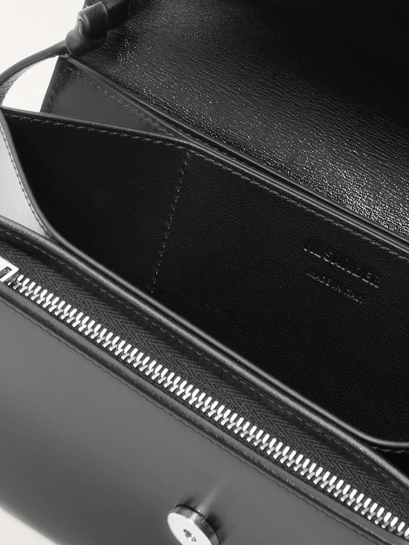 Tasseled leather shoulder bag Black - 5
