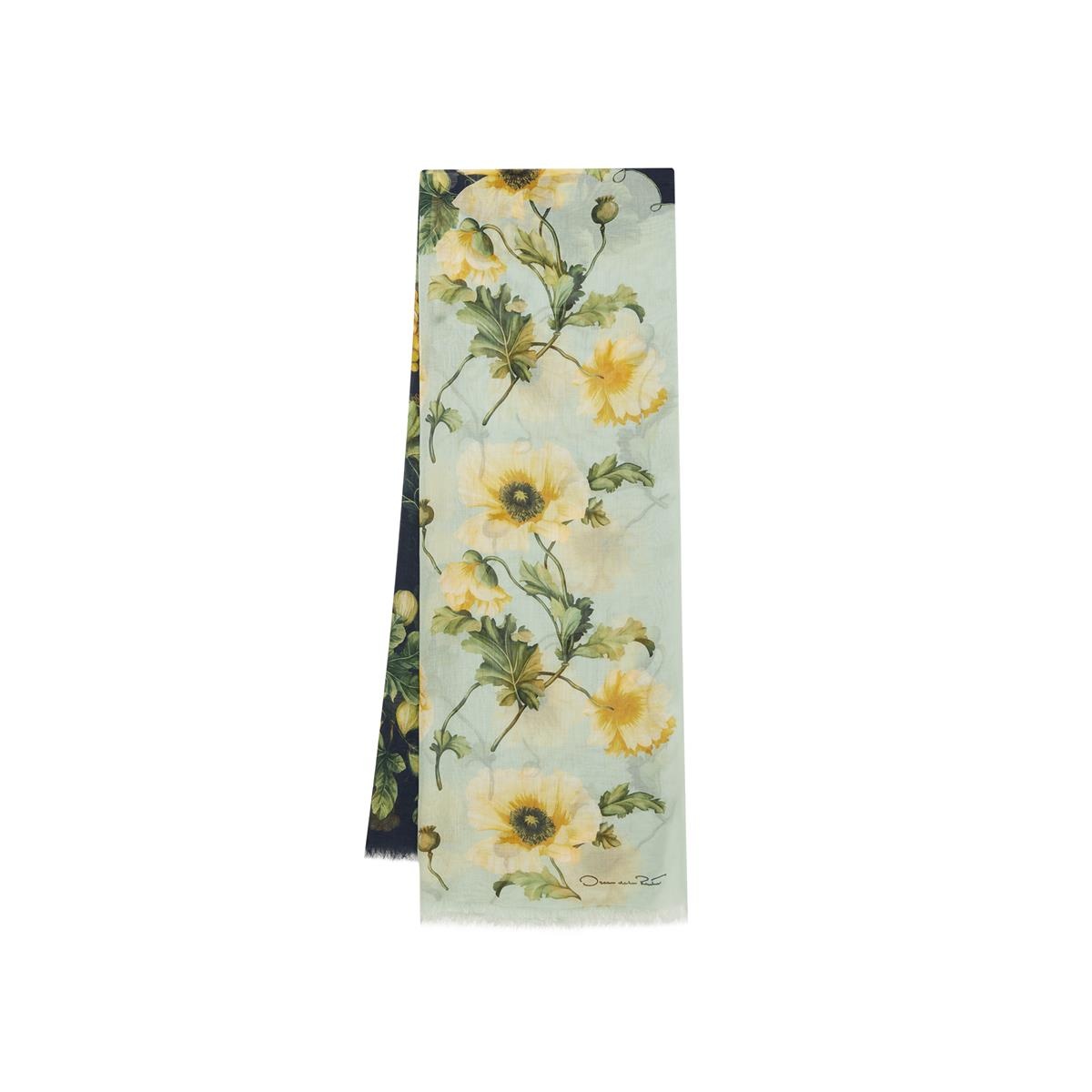 POPPIES & GRAPES MODAL CASHMERE SCARF - 1