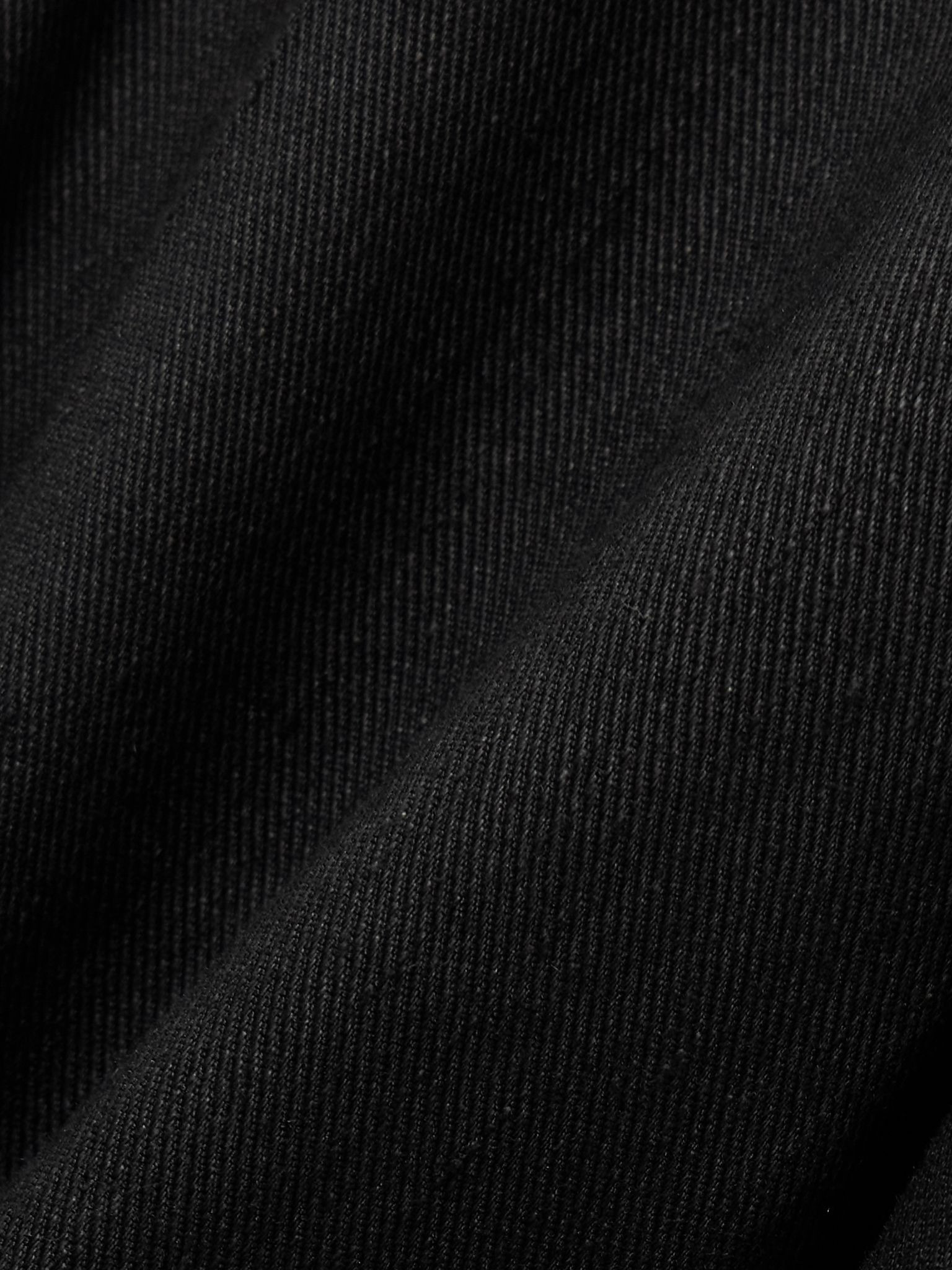 Relax cropped linen-blend twill straight-leg pants Black - 4