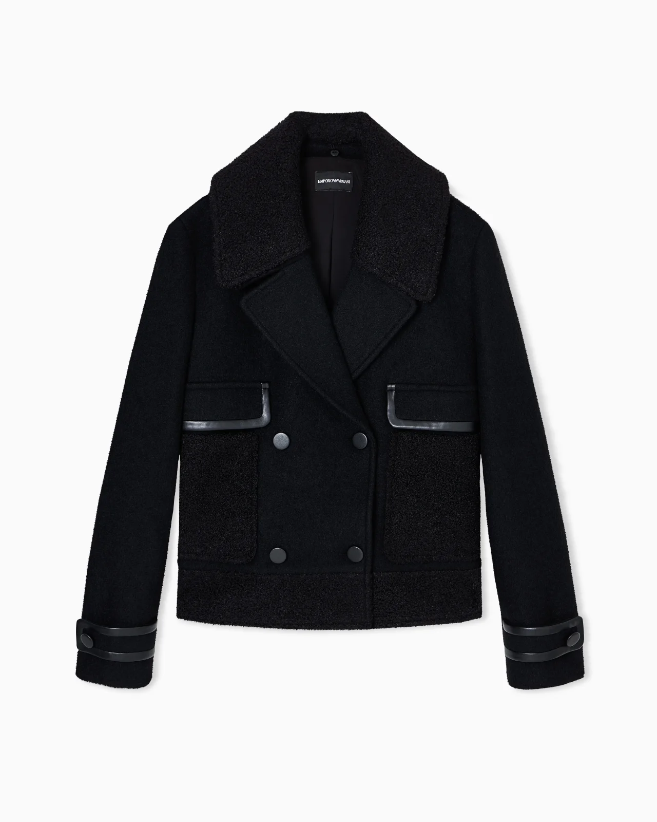 DOUBLE BREASTED PEA COAT - 1