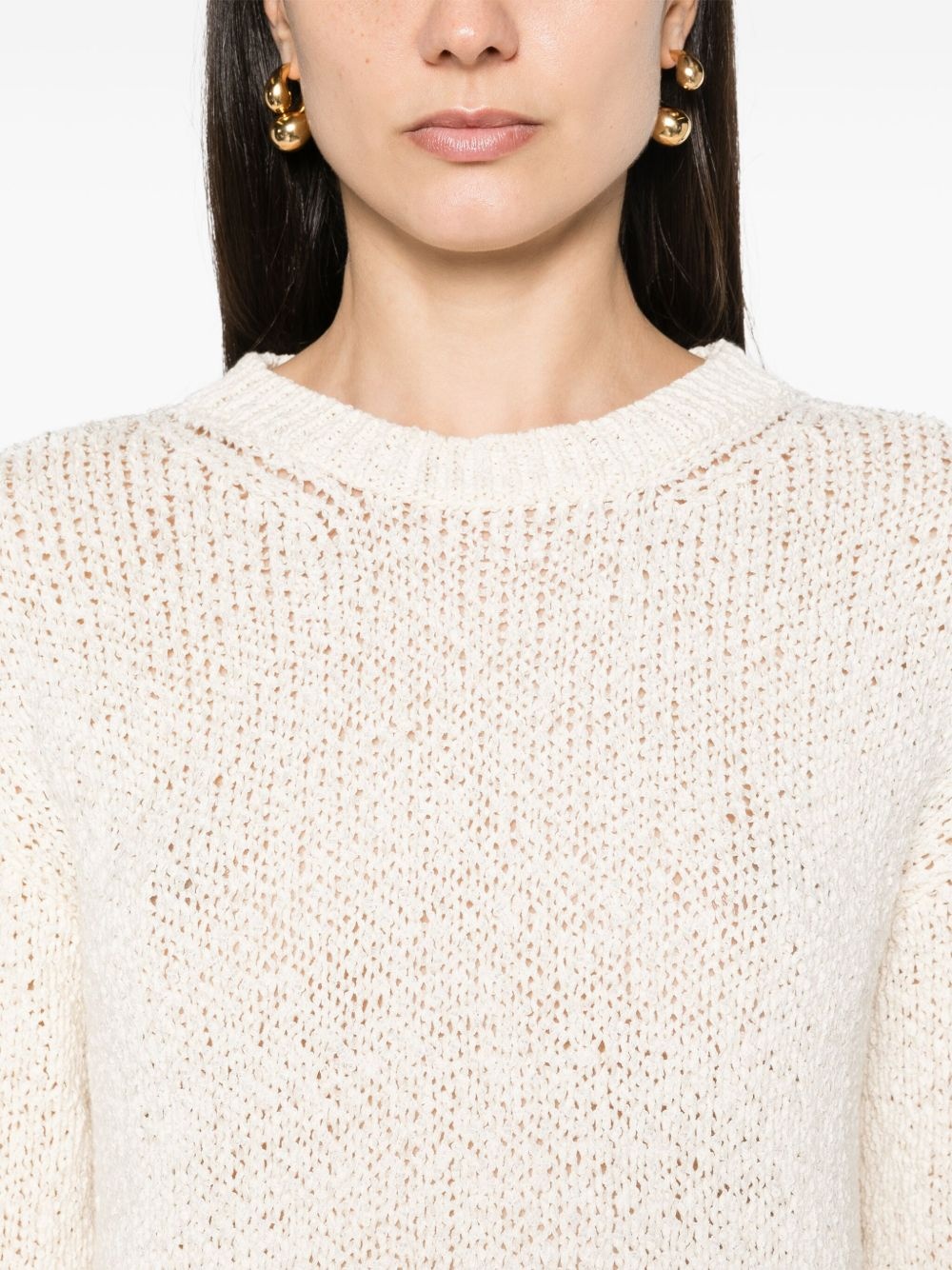 3D-knit crew-neck jumper - 5
