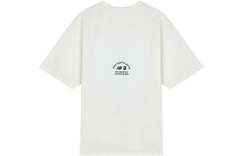 New Balance New Balance x Bape Crossover Logo Printing Round Neck Short Sleeve White BATE2000-IVX outlook