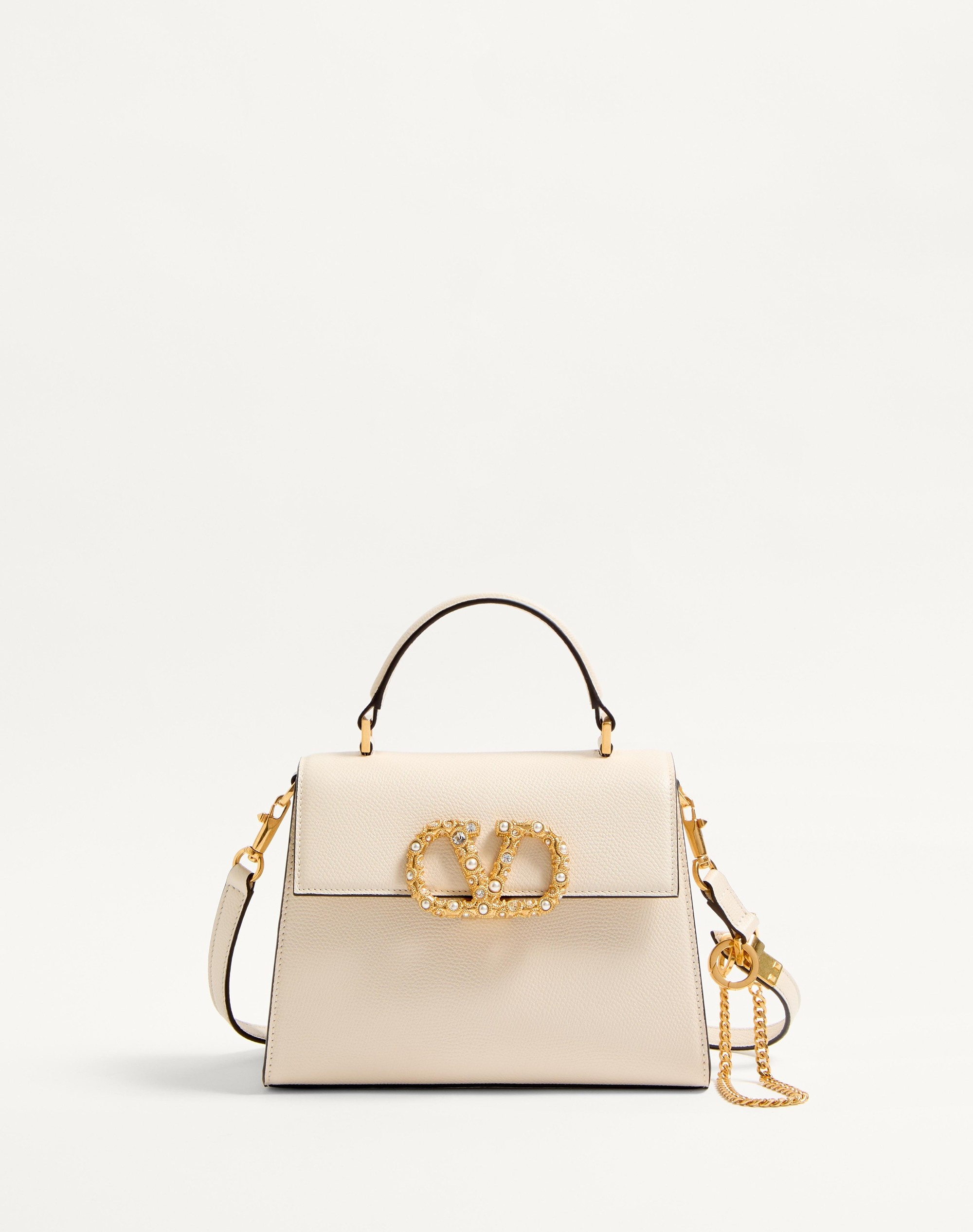 VALENTINO GARAVANI VSLING SMALL HANDBAG IN GRAINY CALFSKIN WITH JEWEL LOGO - 1