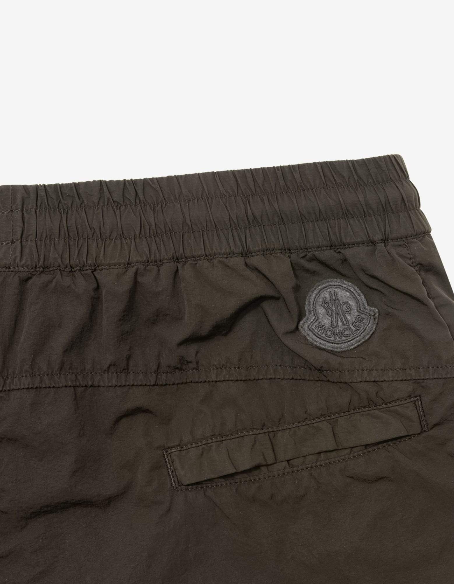 Dark Green Nylon Bermuda Shorts - 4