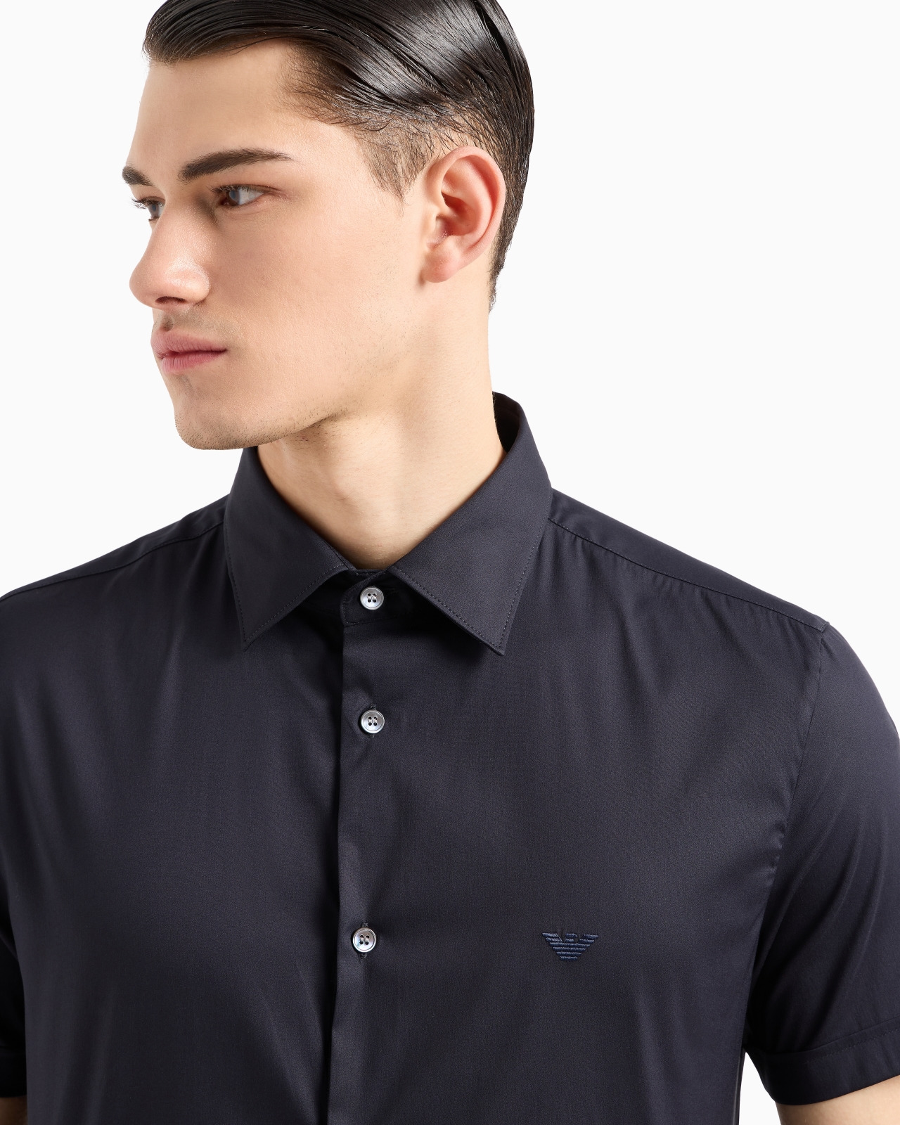 Short-sleeved, stretch nylon-blend shirt - 5