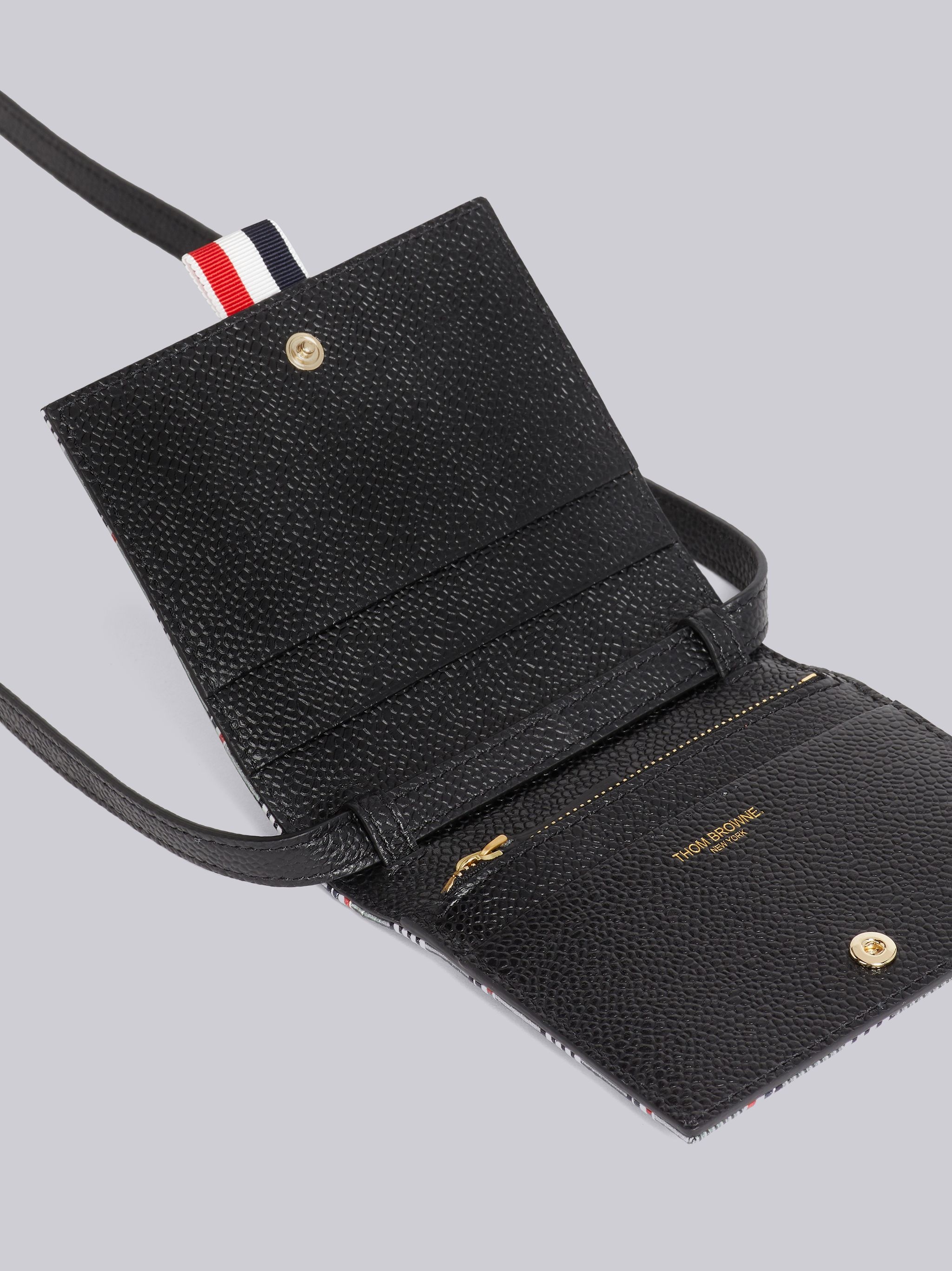 Medium Grey Monogram Coated Canvas Shoulder Strap Card Holder - 4