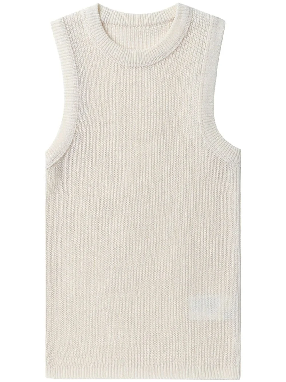 crew-neck sleeveless knitted top - 1