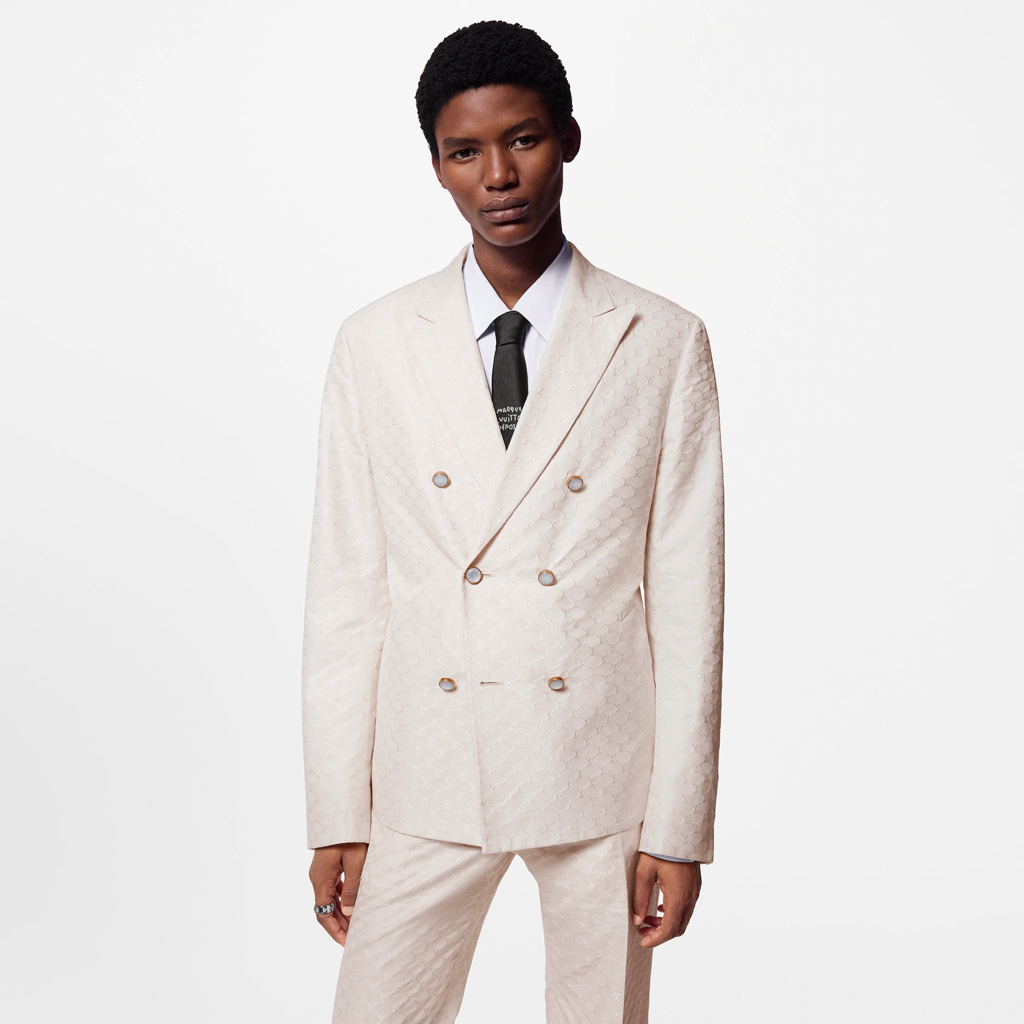 Double-Breasted Silk And Cotton Blend Tailored Jacket - 2