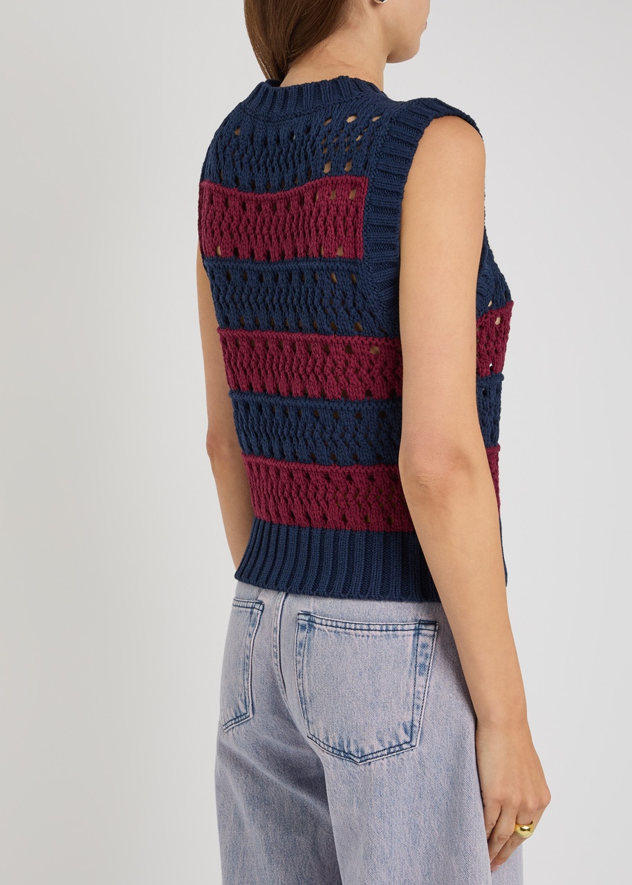 Ganni Striped Knit Vest - 3