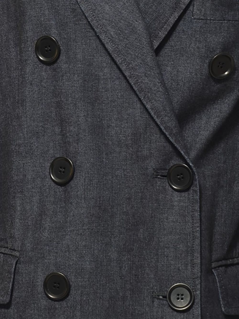 double-breasted denim blazer - 3