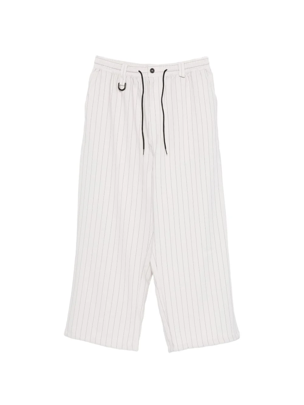 striped drawstring trousers - 1