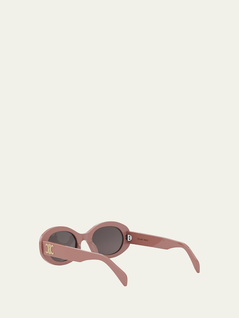 CELINE Triomphe Acetate Oval Sunglasses outlook