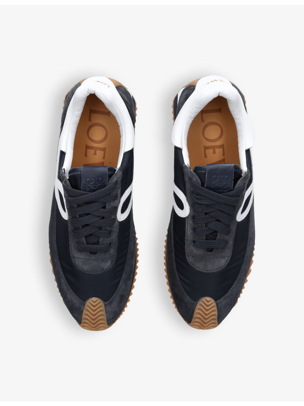 Flow Runner monogram leather and shell trainers - 2