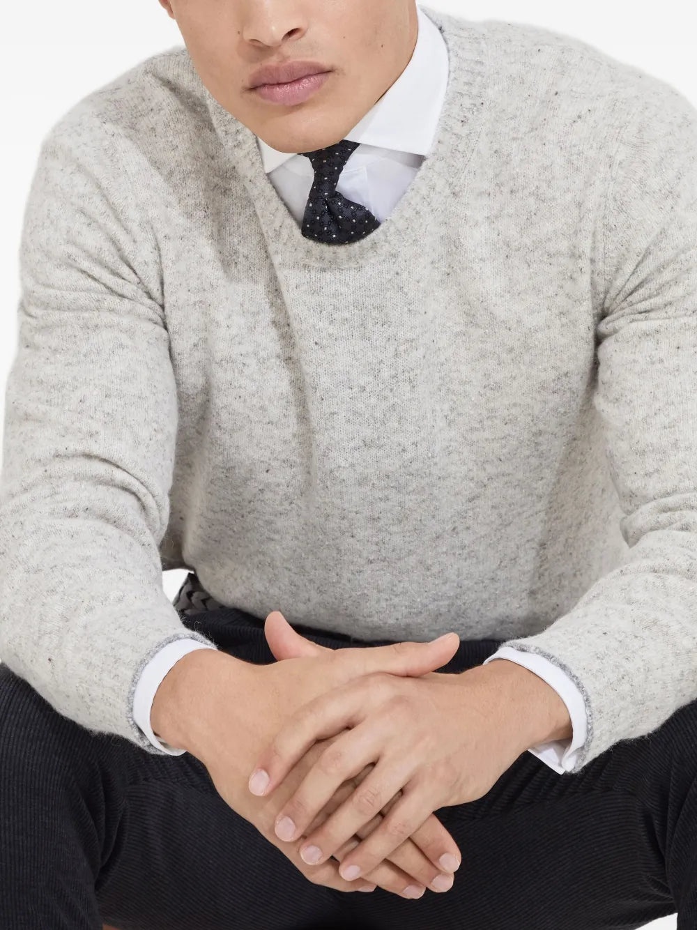 Melange Effect Sweater - 6