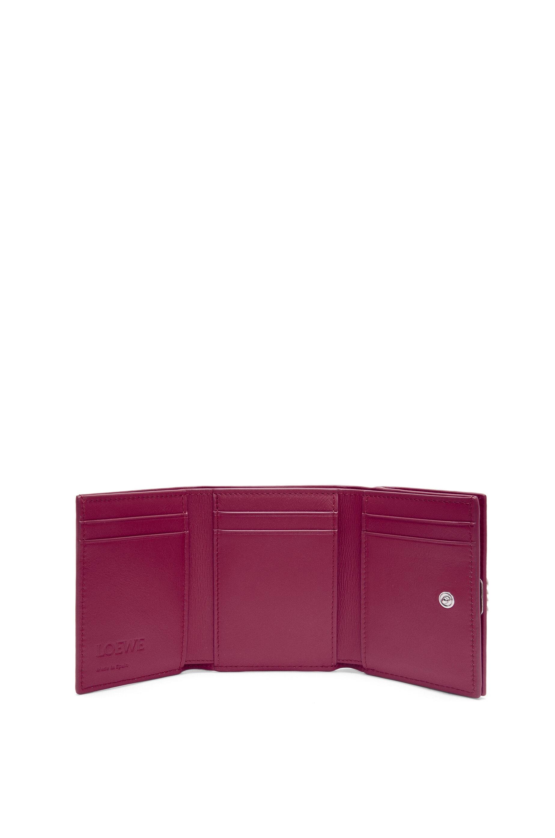 Anagram trifold wallet in pebble grain calfskin - 2