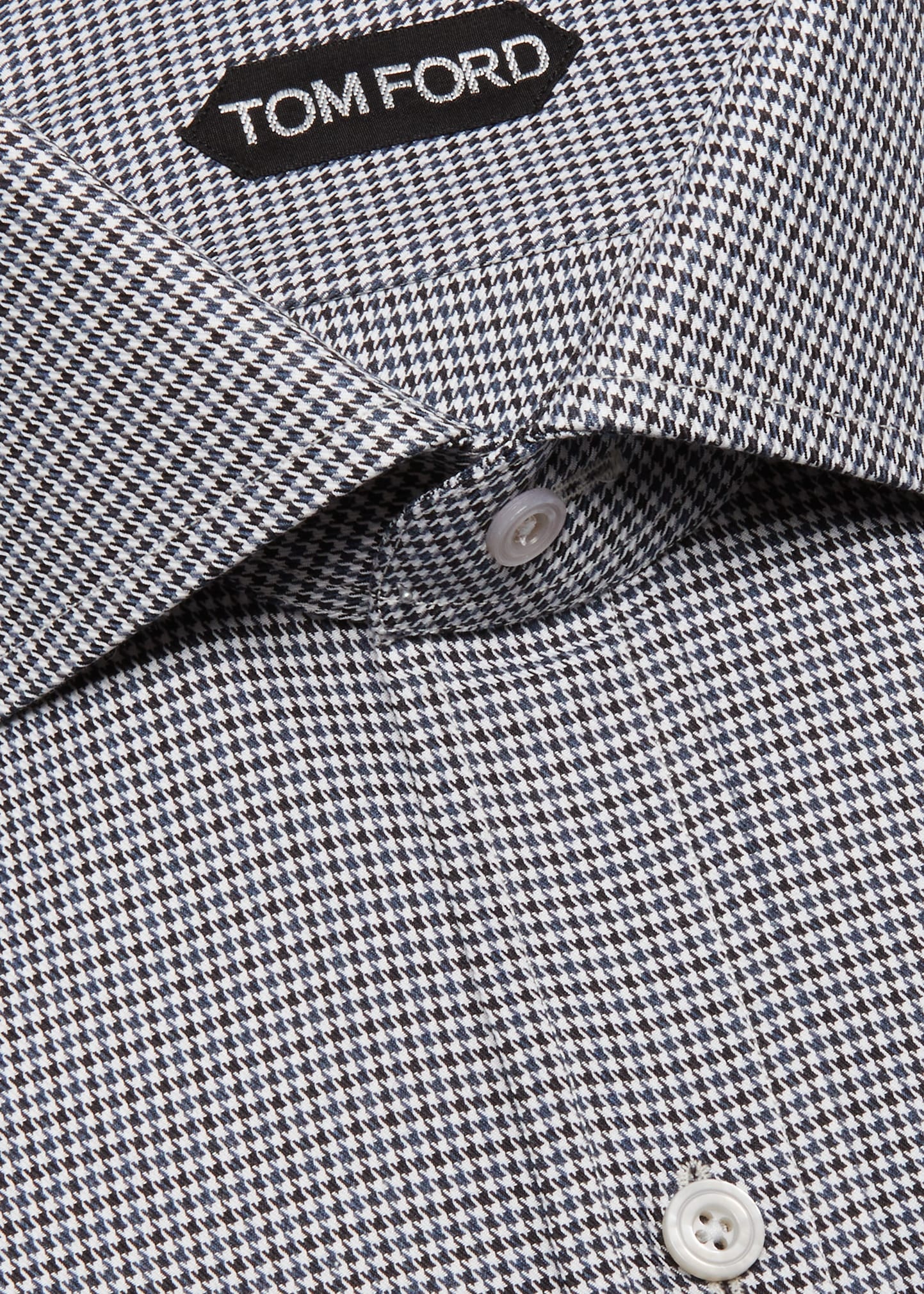 Men's Micro-Houndstooth Slim Fit Dress Shirt - 3