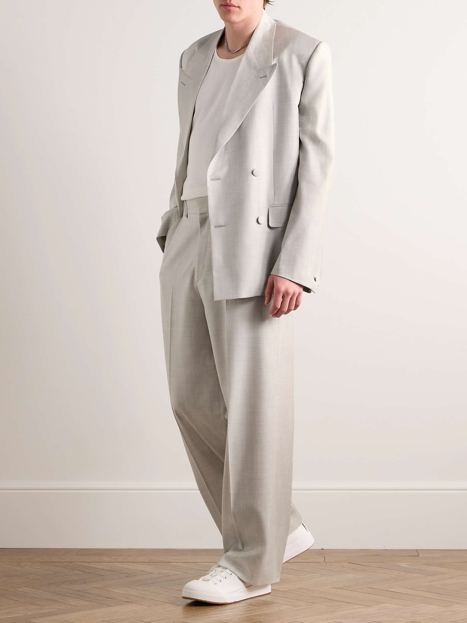 Wide-Leg Wool Trousers - 2