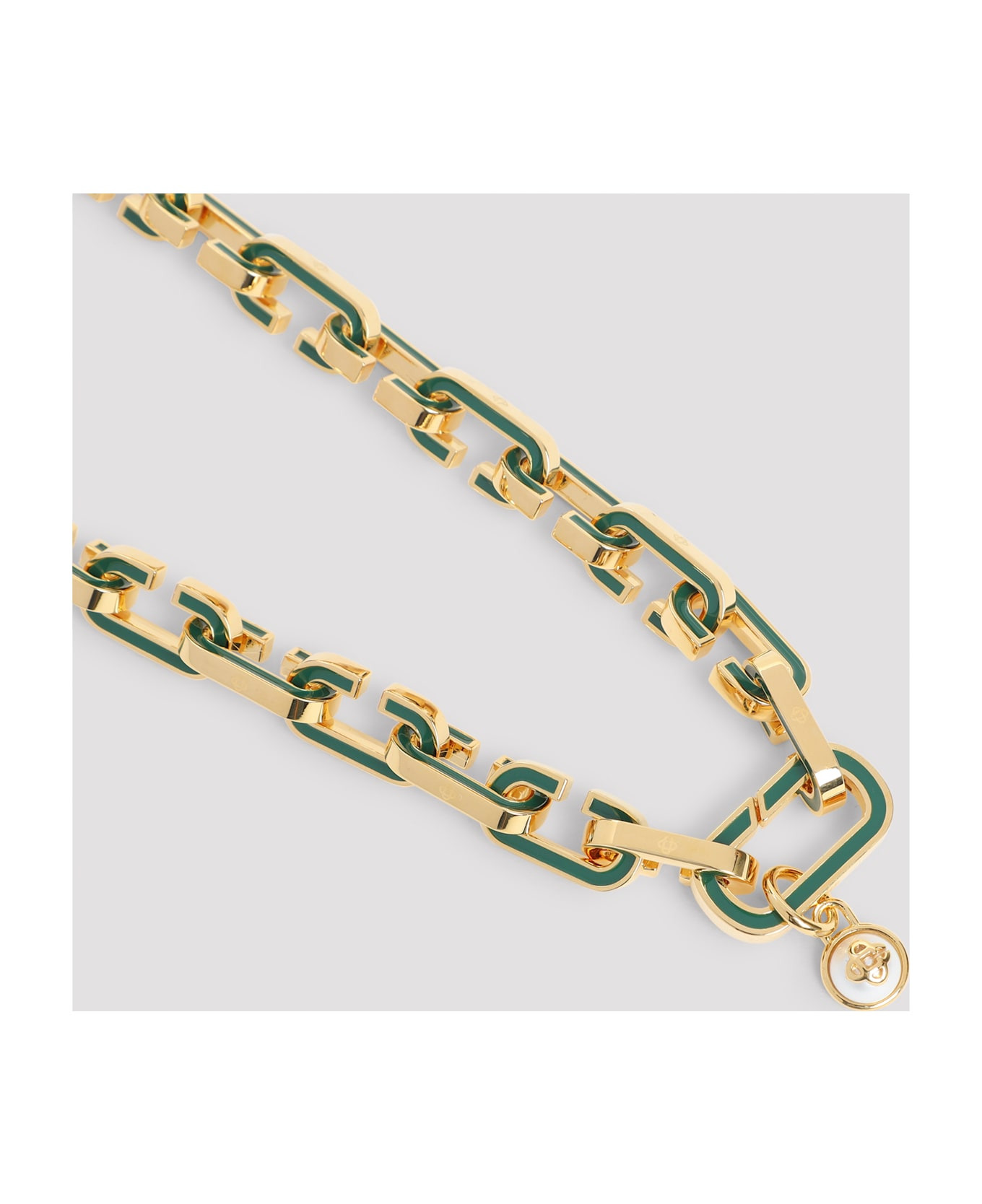 Enamel C Link Necklace - 4