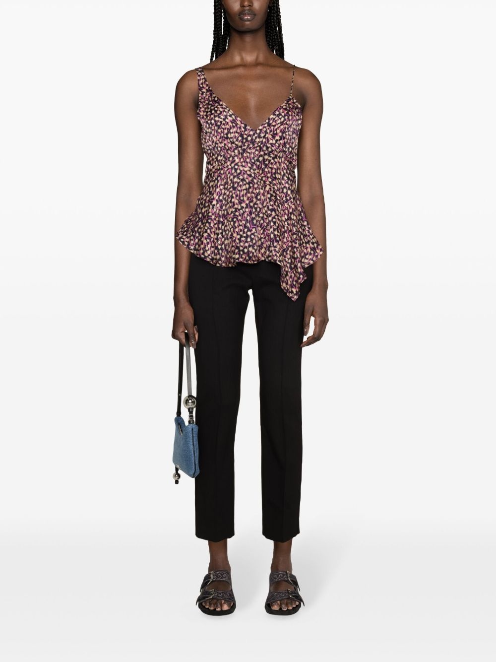 Uliene asymmetric georgette top - 2