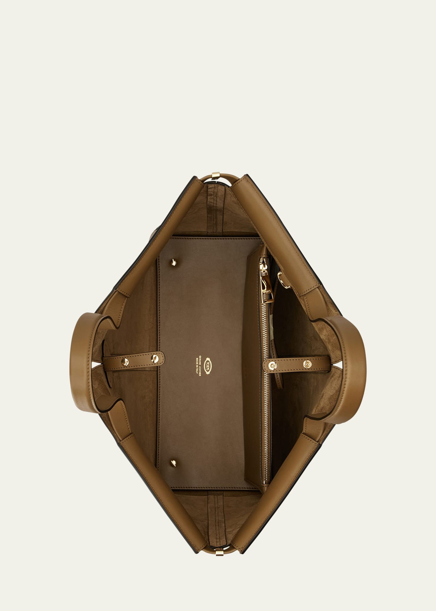 Smooth Leather Shopper Tote Bag - 4