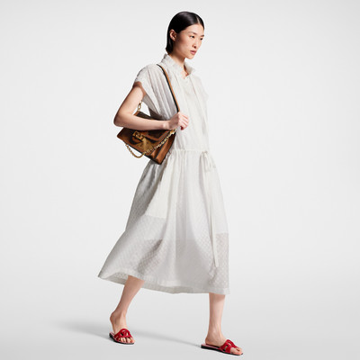 Louis Vuitton Monogram Fil Coupé Lavaliere Collar Dress outlook