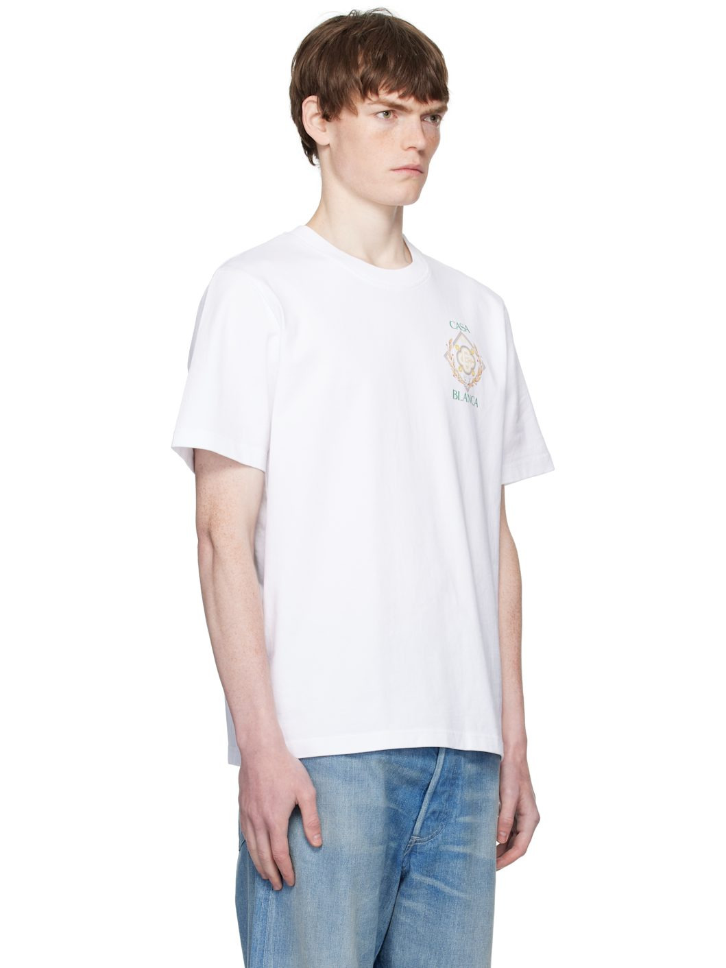 White Championship Diamond Printed T-shirt - 2