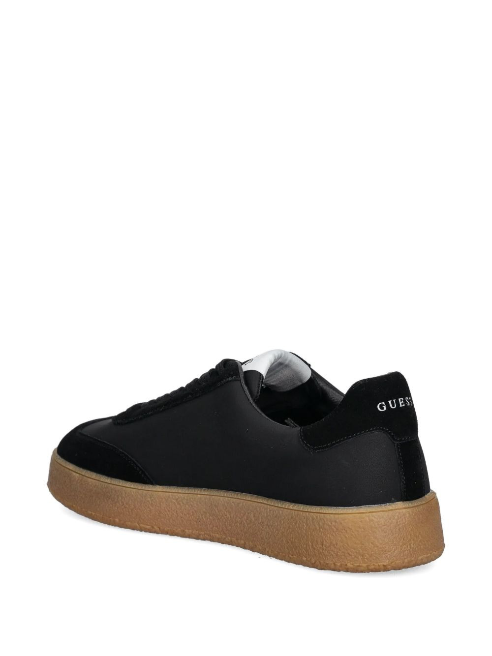 logo-plaque suede sneakers - 2