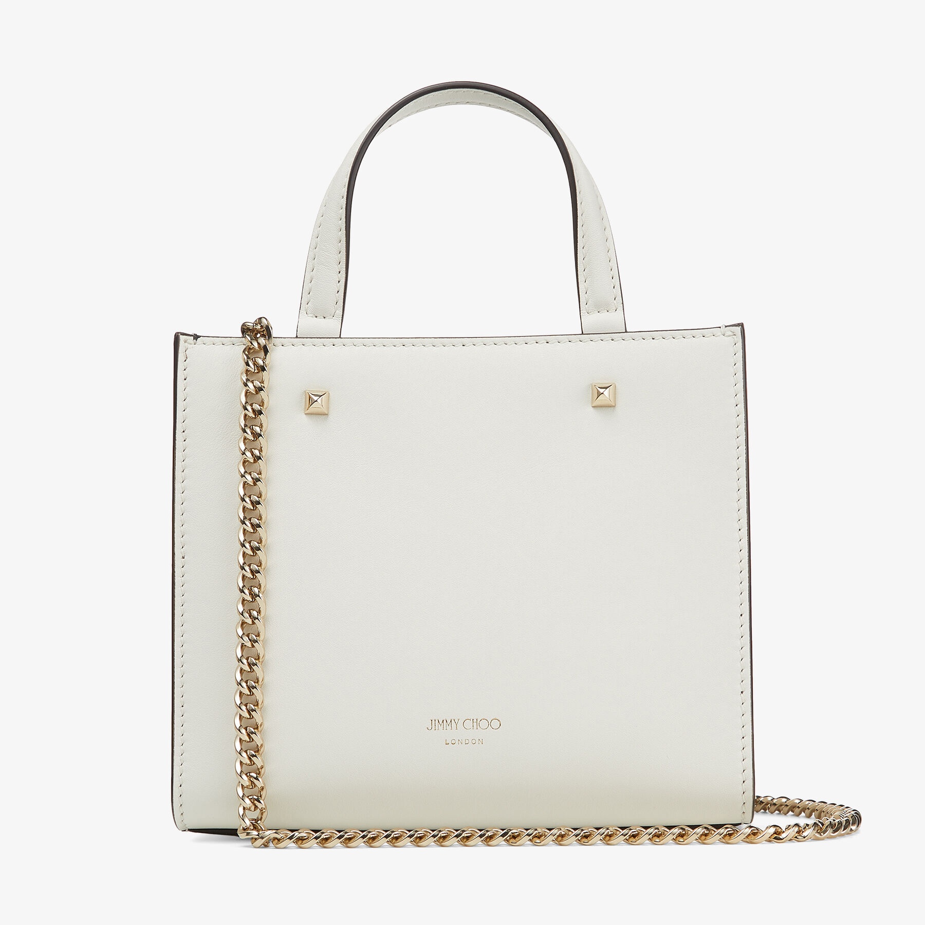 Varenne Tote Bag S
Latte Fine Shiny Calf Leather Tote Bag with Light Gold JC Emblem - 7