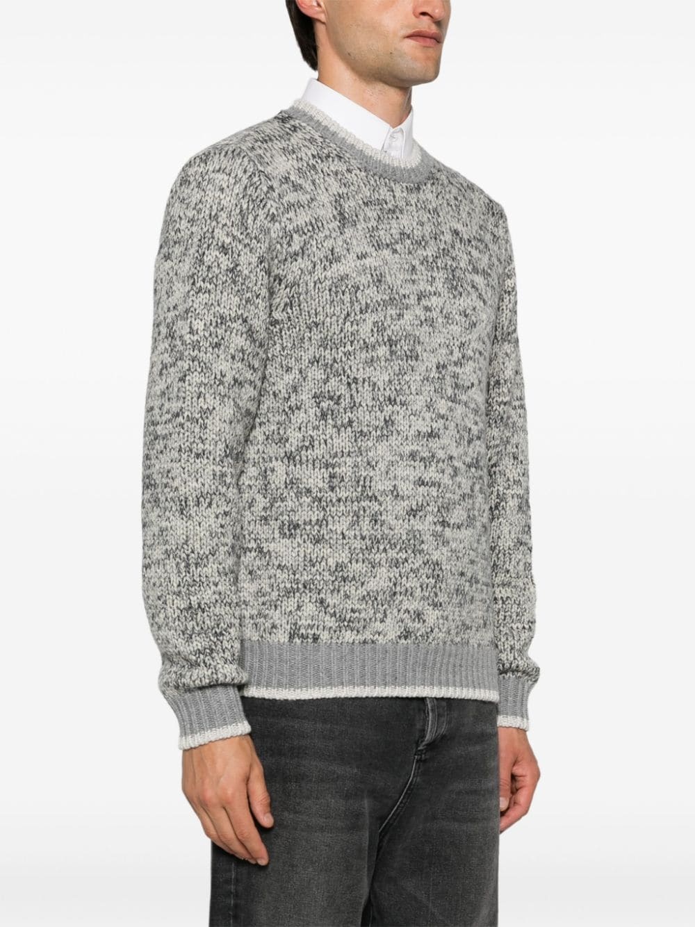 mélange-effect sweater - 3