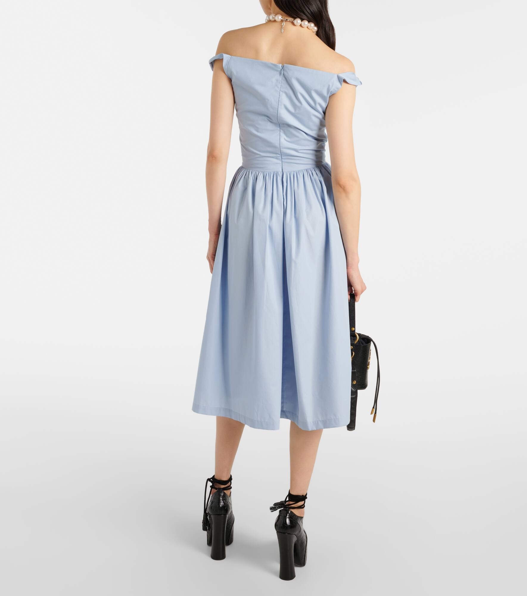 Sunday gathered cotton midi dress - 3