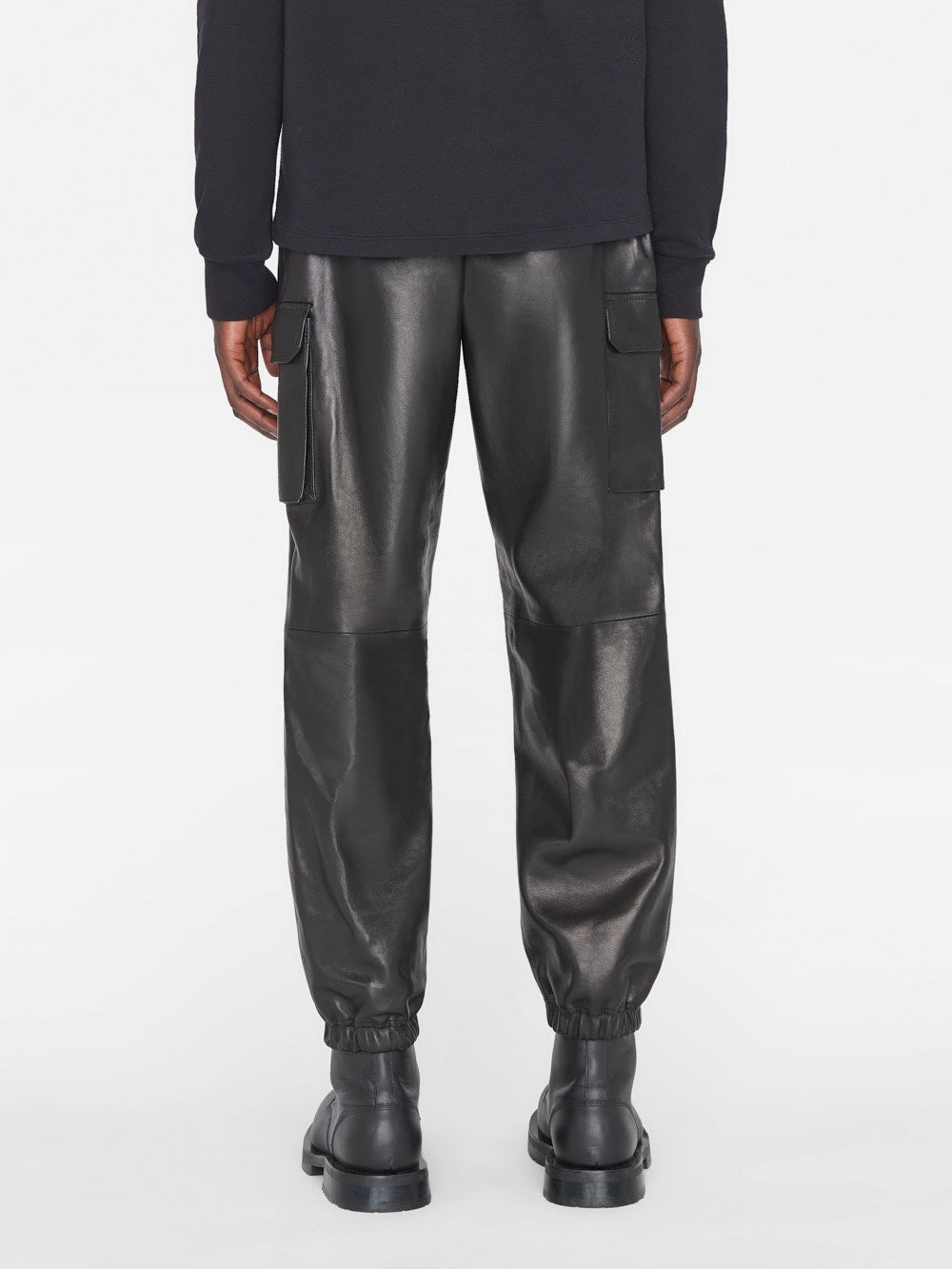 Cargo Leather Pant in Noir - 6