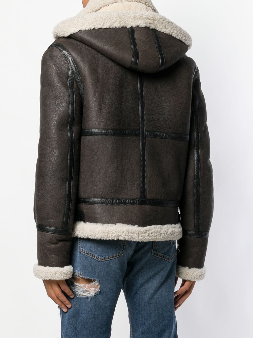 reversible shearling jacket - 5