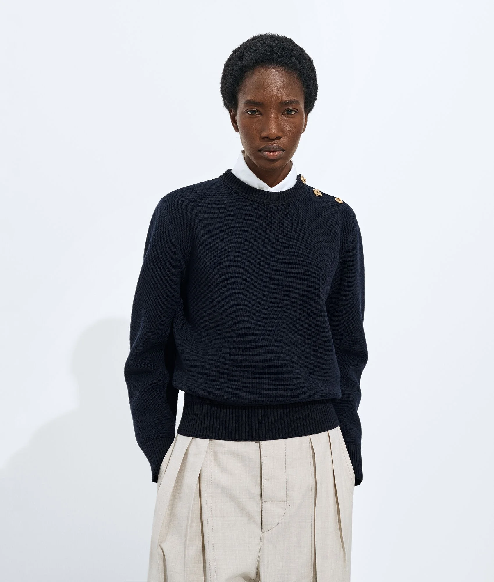 Wool and Cotton Sweater - 1