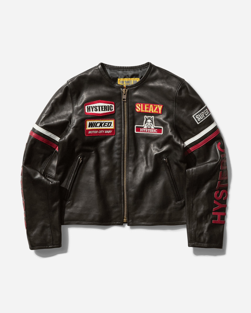 Women's Leather Moto Jacket Black 1