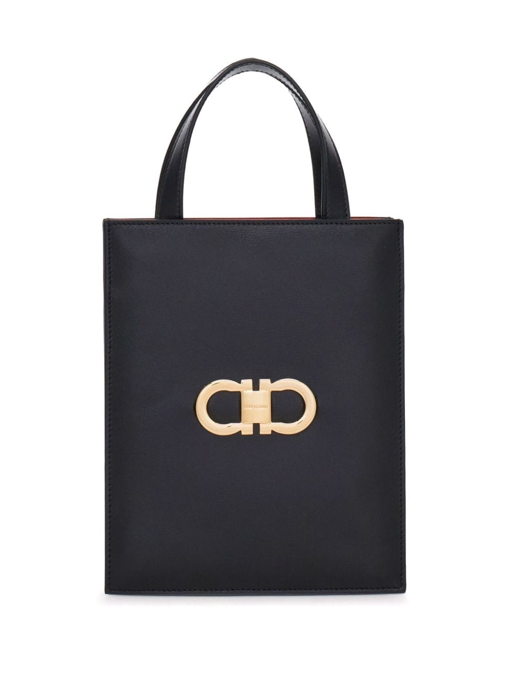 Gancini-plaque leather minibag - 1