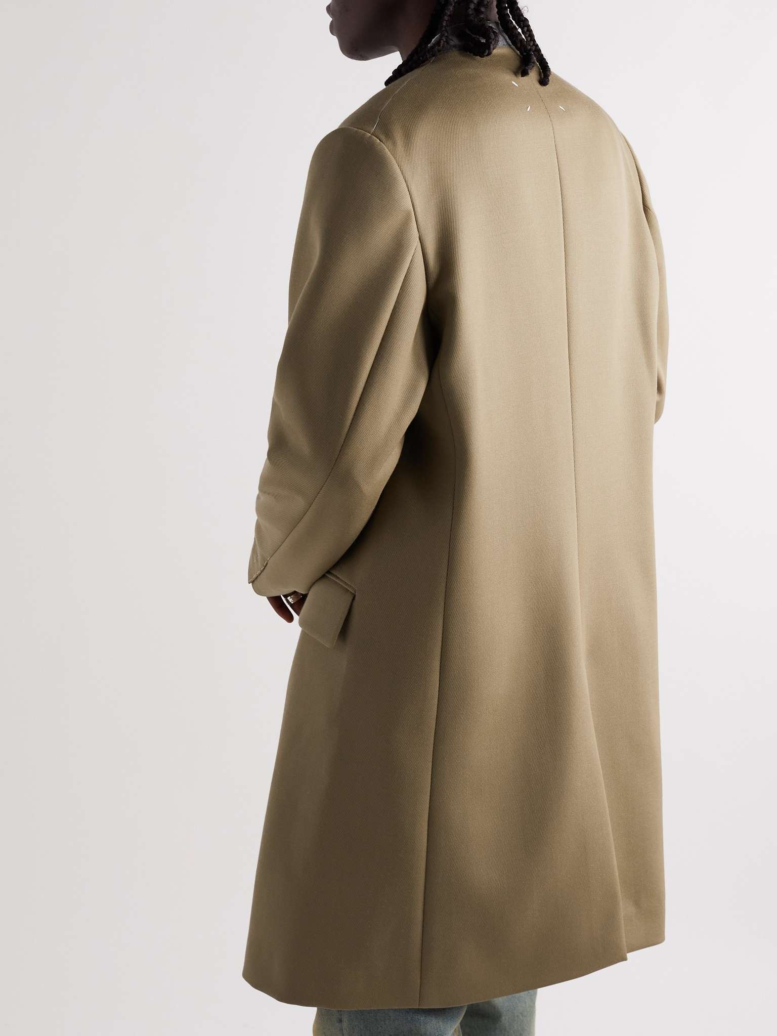 Felt-Trimmed Wool-Twill Coat - 4