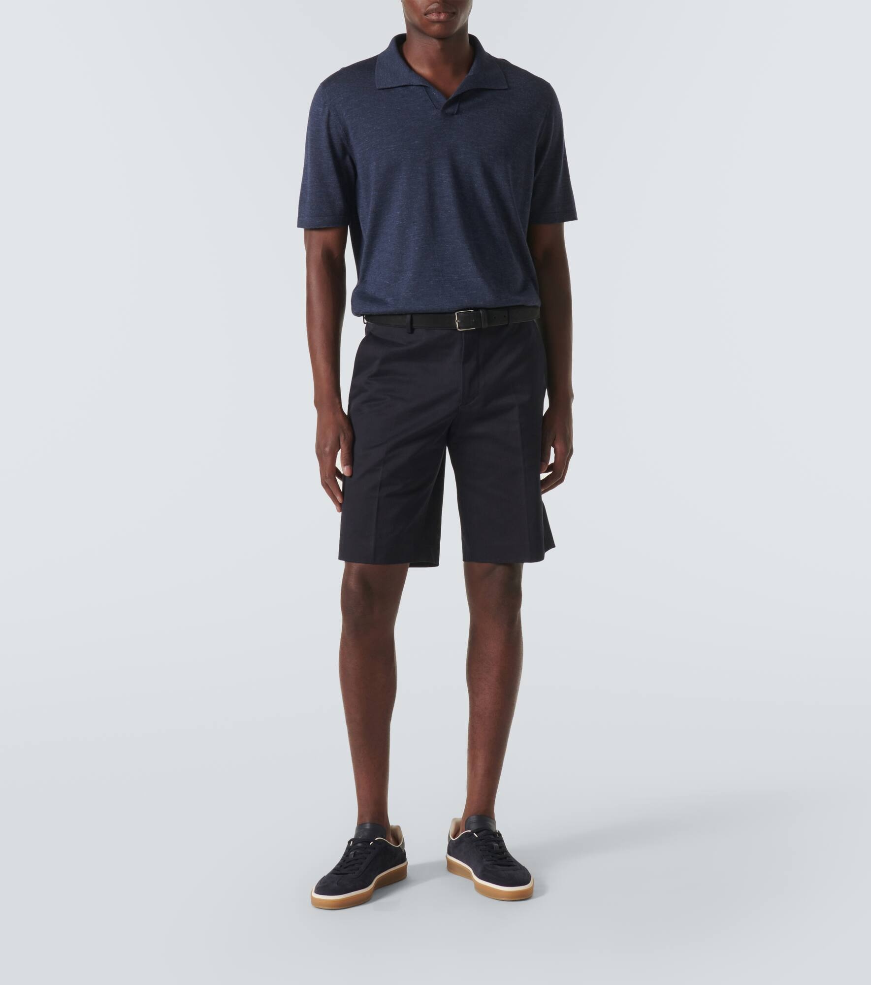 Cool silk, cashmere, and linen polo shirt - 2