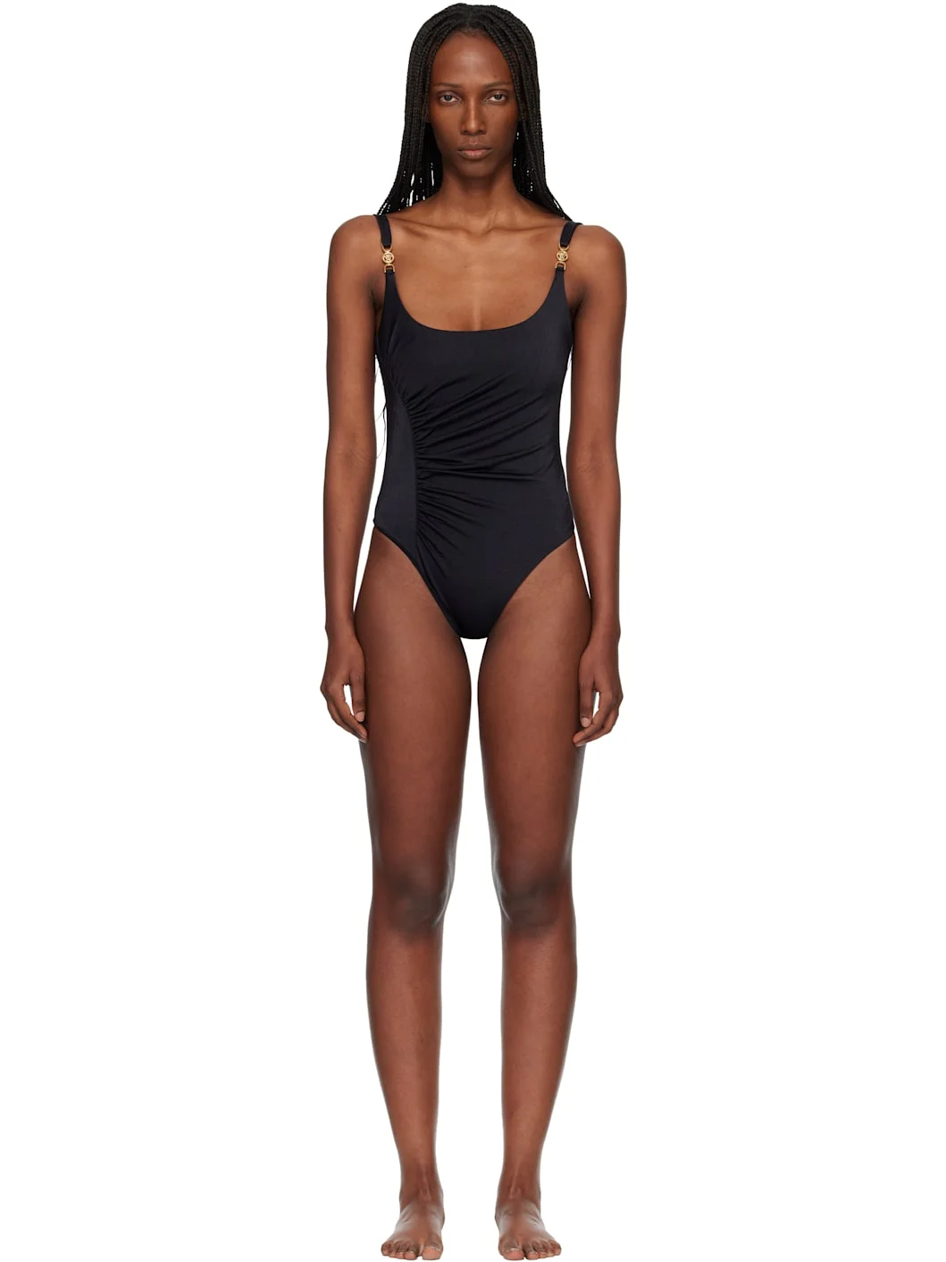 Black One-Piece Swimsuit - 1