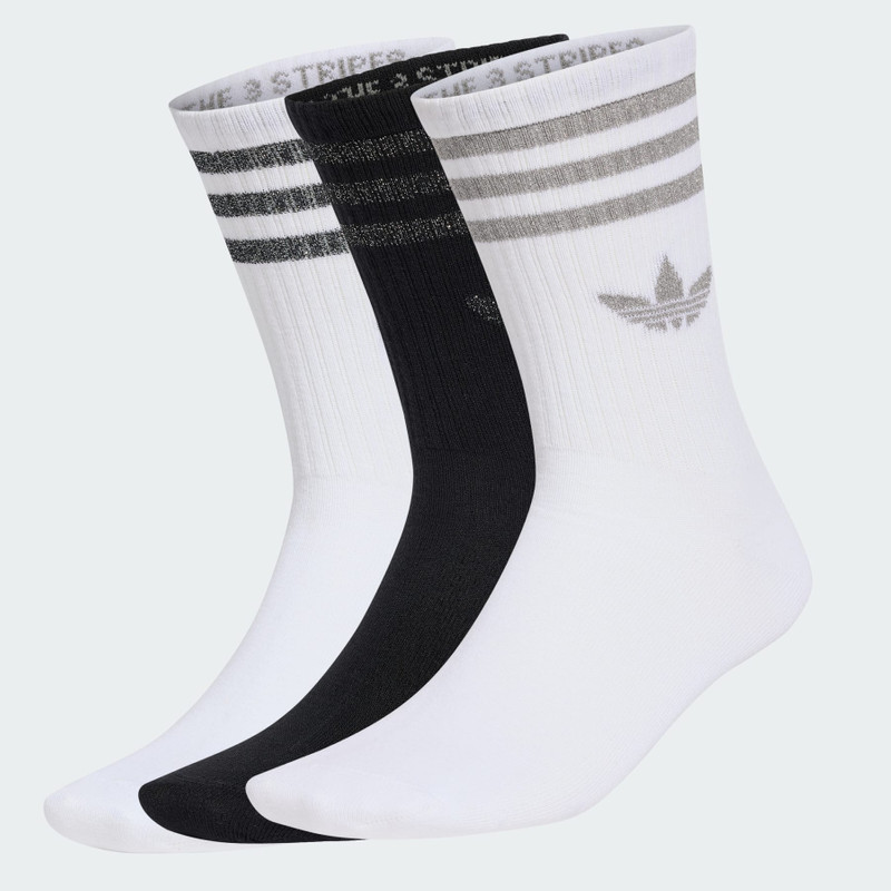 3 STRIPES GLITTER CREW SOCKS 3 PAIRS 1