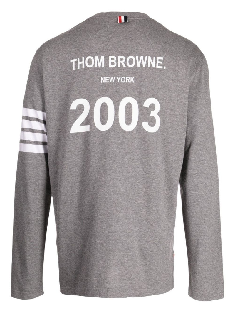 Thom Browne stripe-detail cotton T-shirt outlook