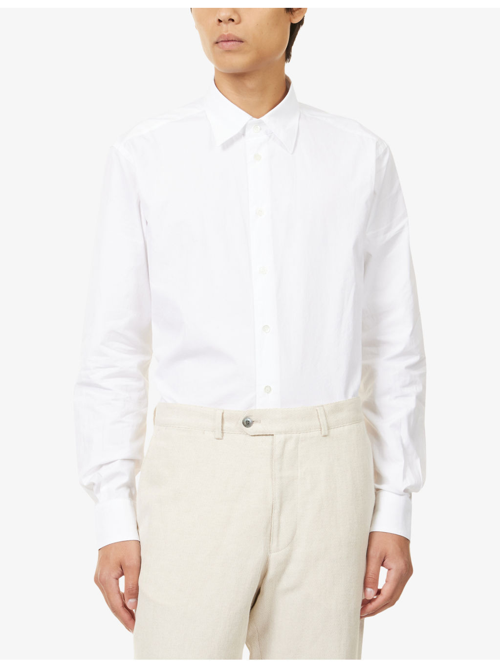 Maridola Pointed-Collar Cotton Shirt - 3
