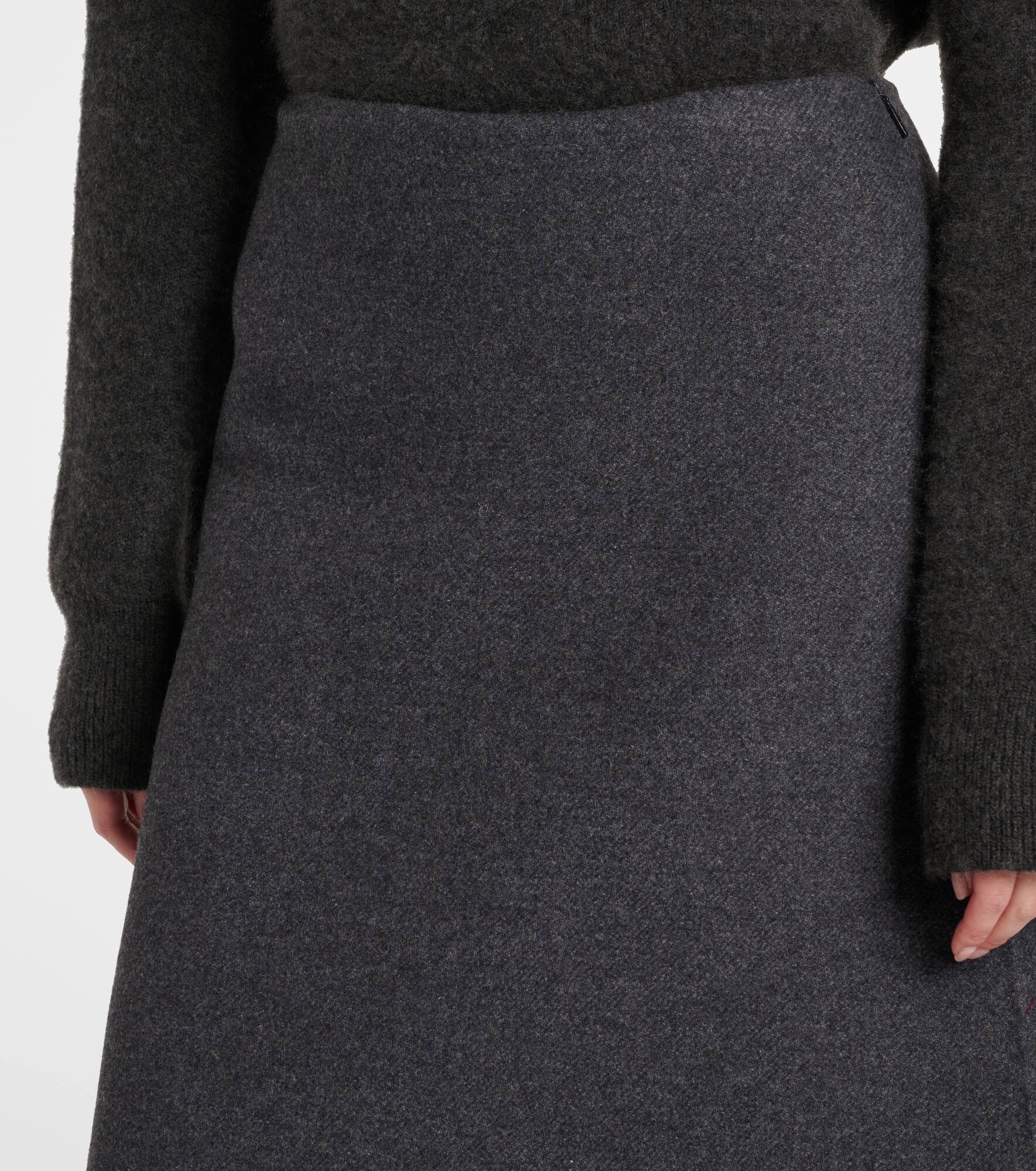 Lison wool-blend midi skirt - 4
