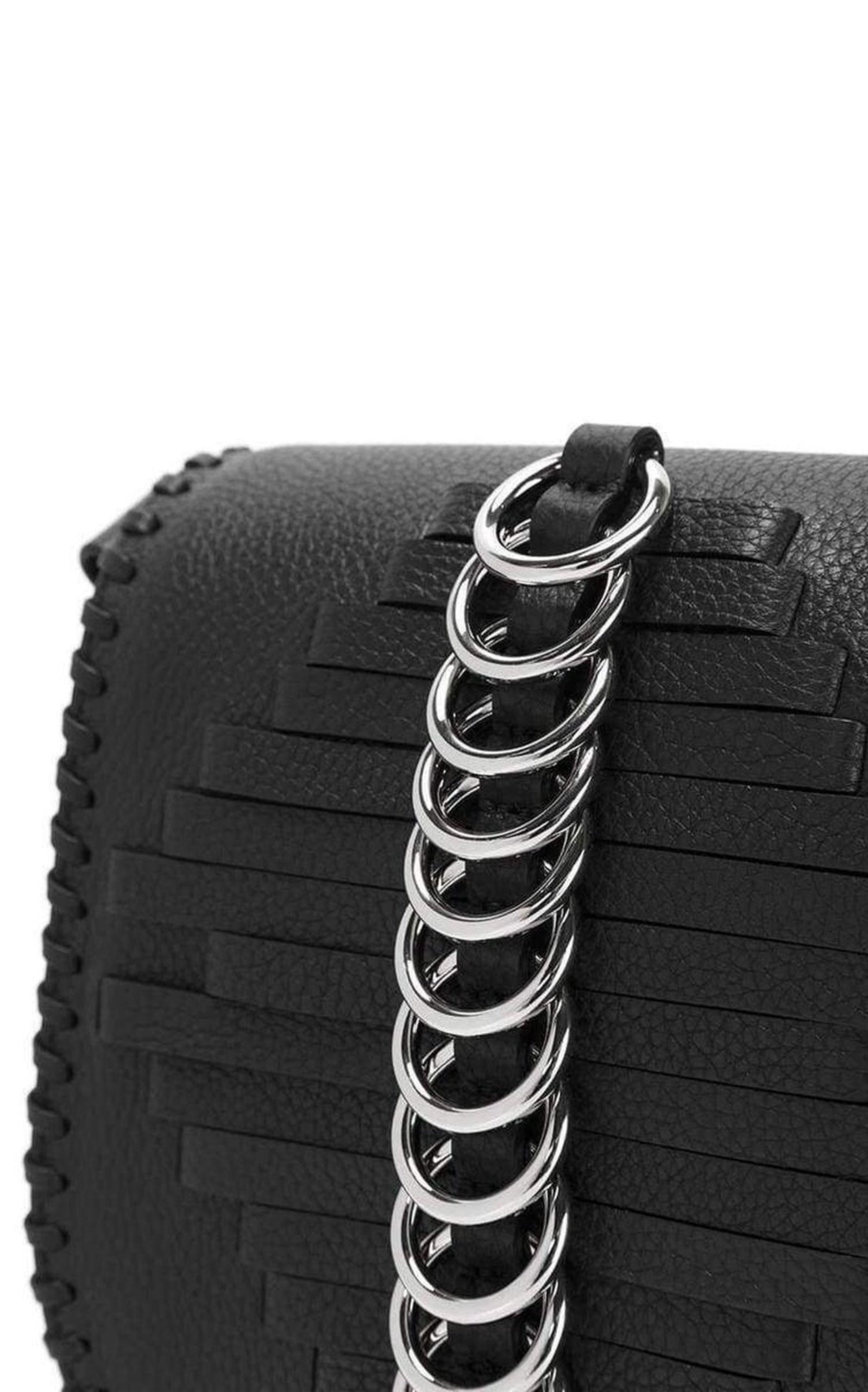 Black Leather Lia Sling Crossbody Bag - 4