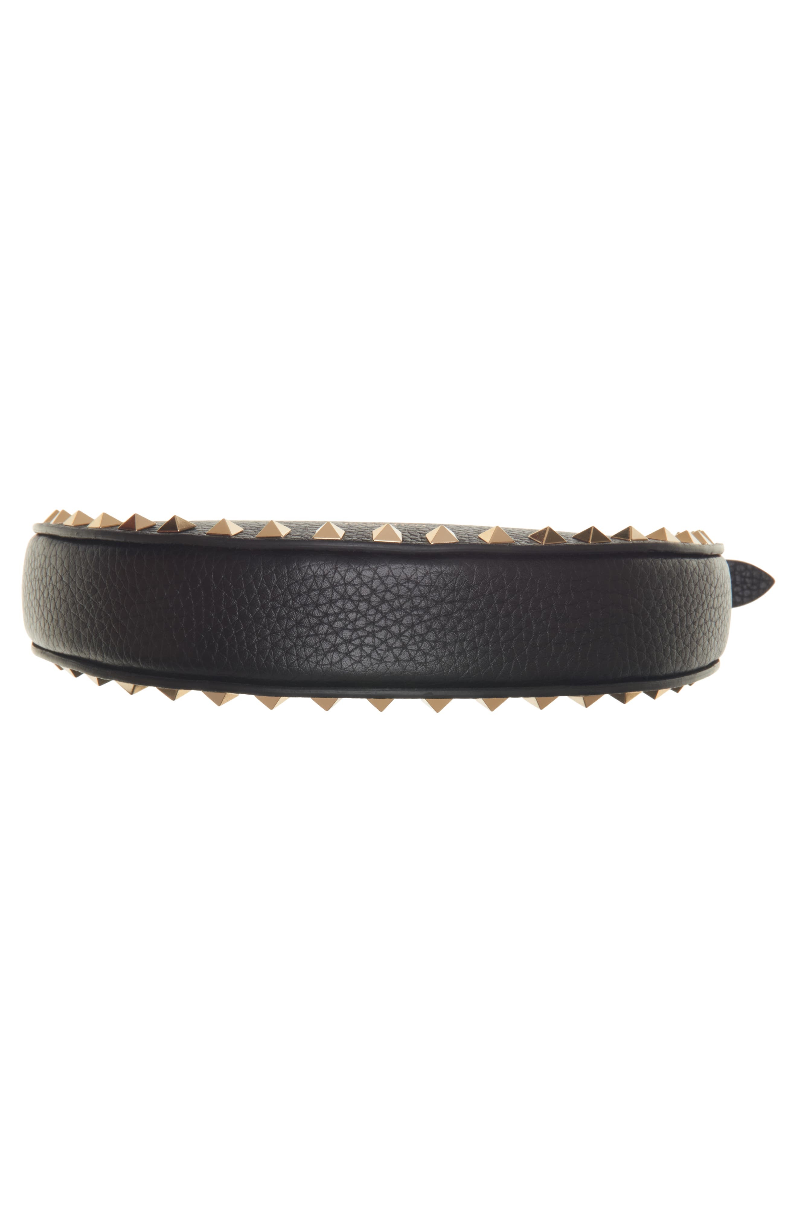 Valentino Garavani Mini Rockstud Leather Hobo Bag in Nero at Nordstrom - 6