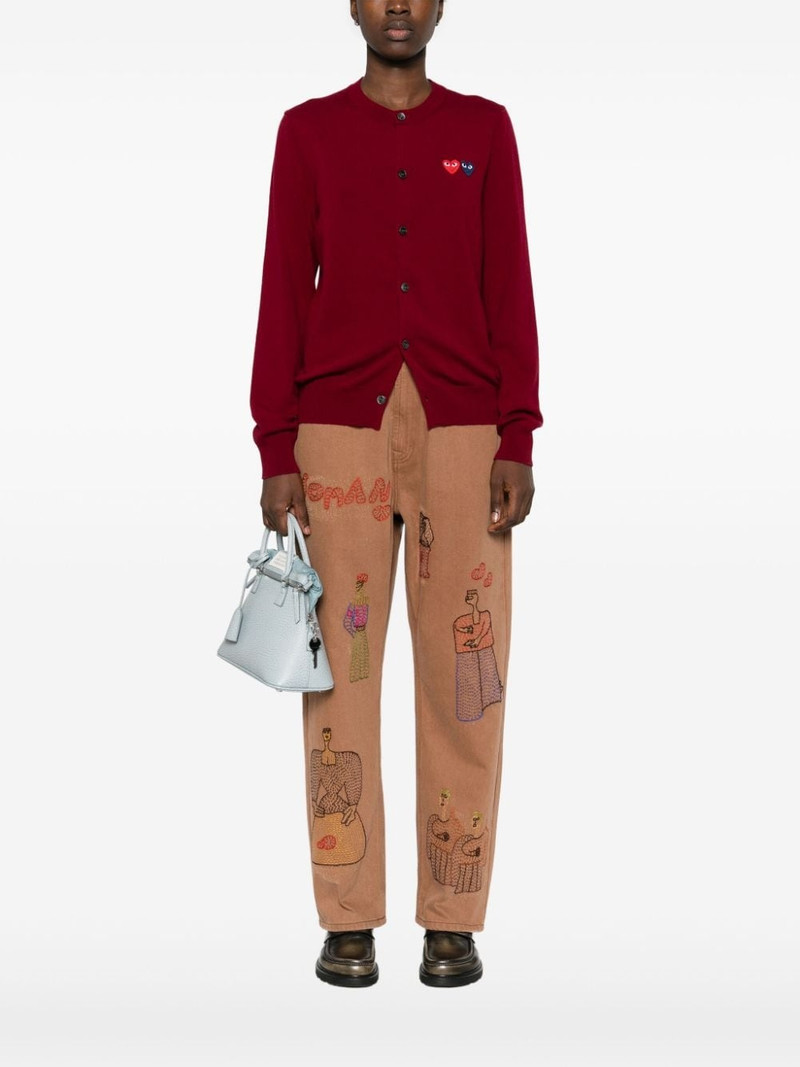 Comme des Garçons PLAY heart-patch cardigan outlook