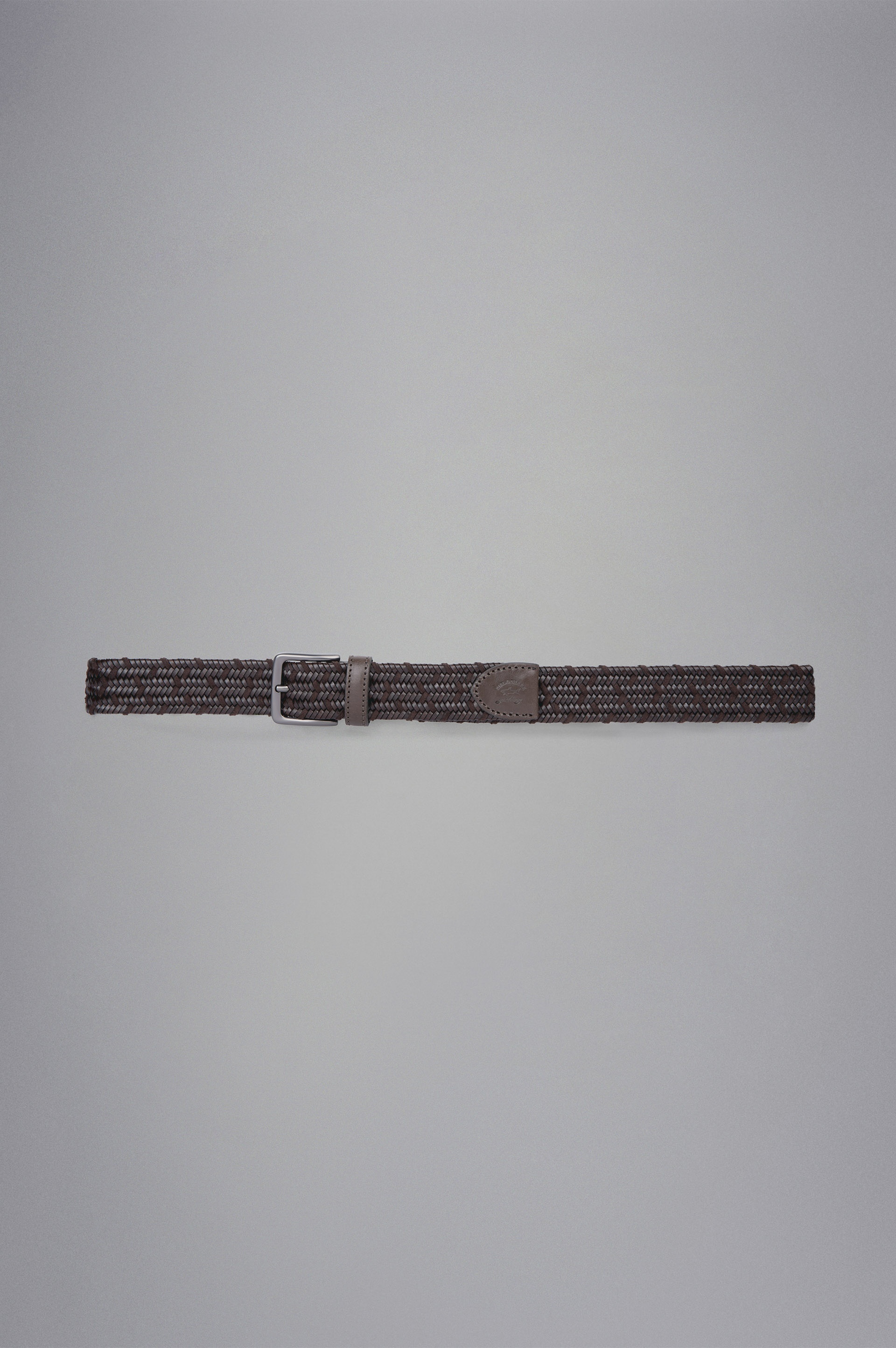 LEATHER TRIMMED WOVEN ELASTIC BELT - 3