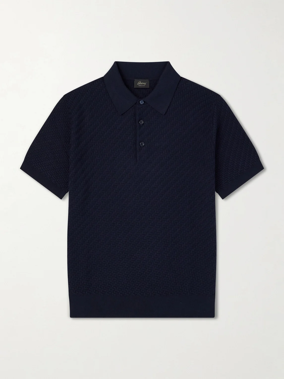 Cotton, Silk and Cashmere-Blend Polo Shirt - 1