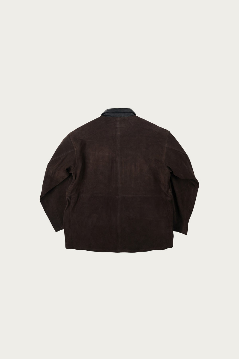 FrizmWORKS Suede French Car Coat - Brown outlook