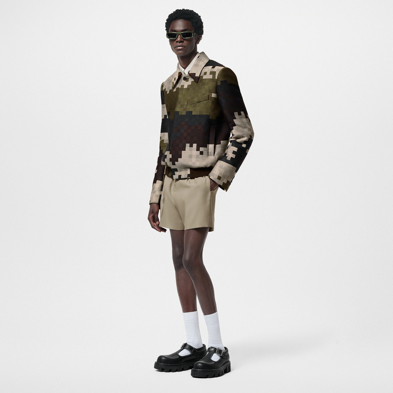 Louis Vuitton Silk Blend Tailored Damier Blouson outlook