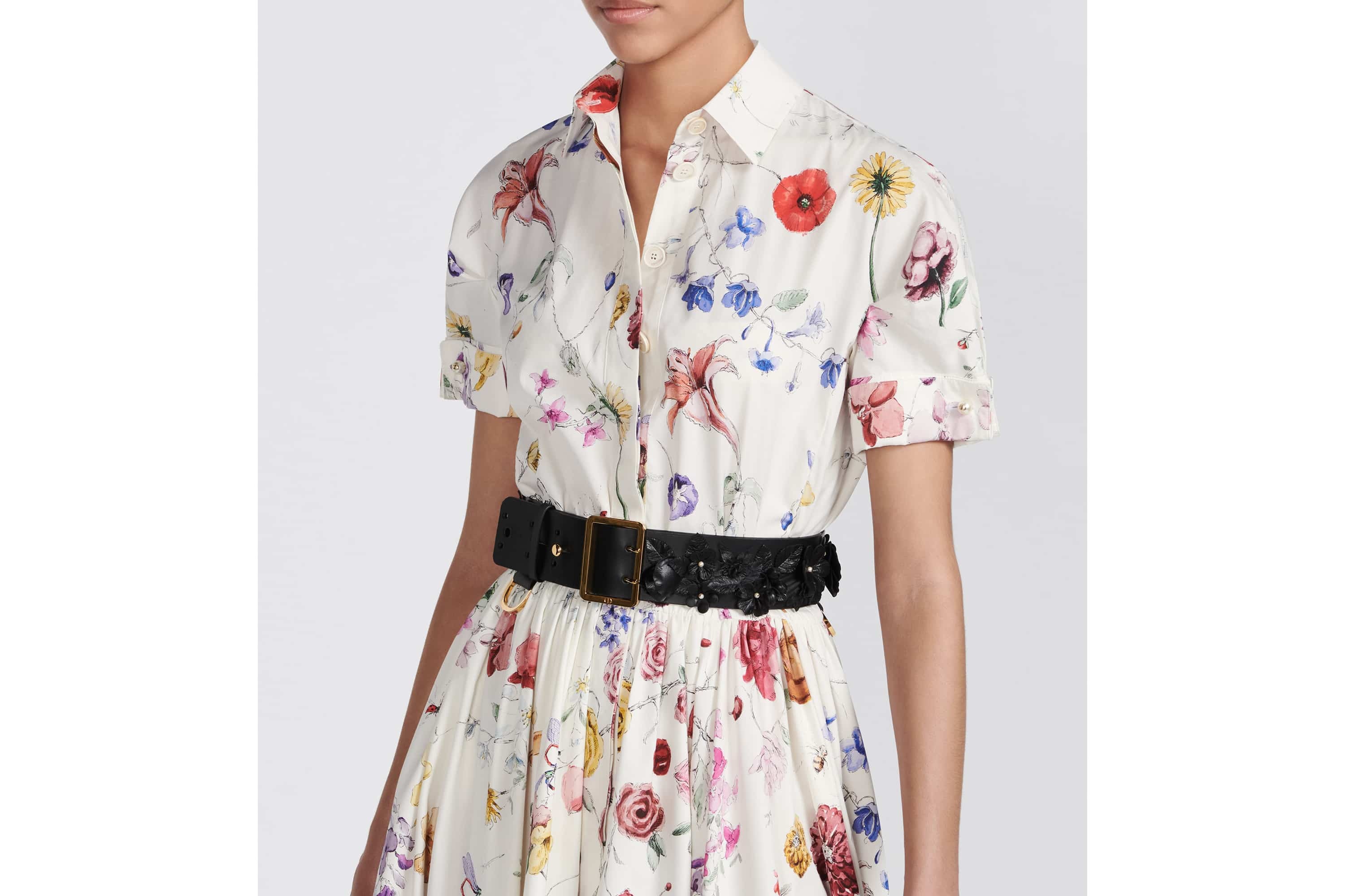 Belted Mid-Length Dress - 7